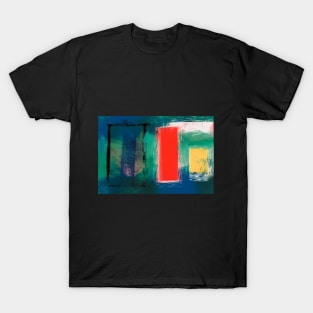 The red door abstract painting, brush strokes T-Shirt